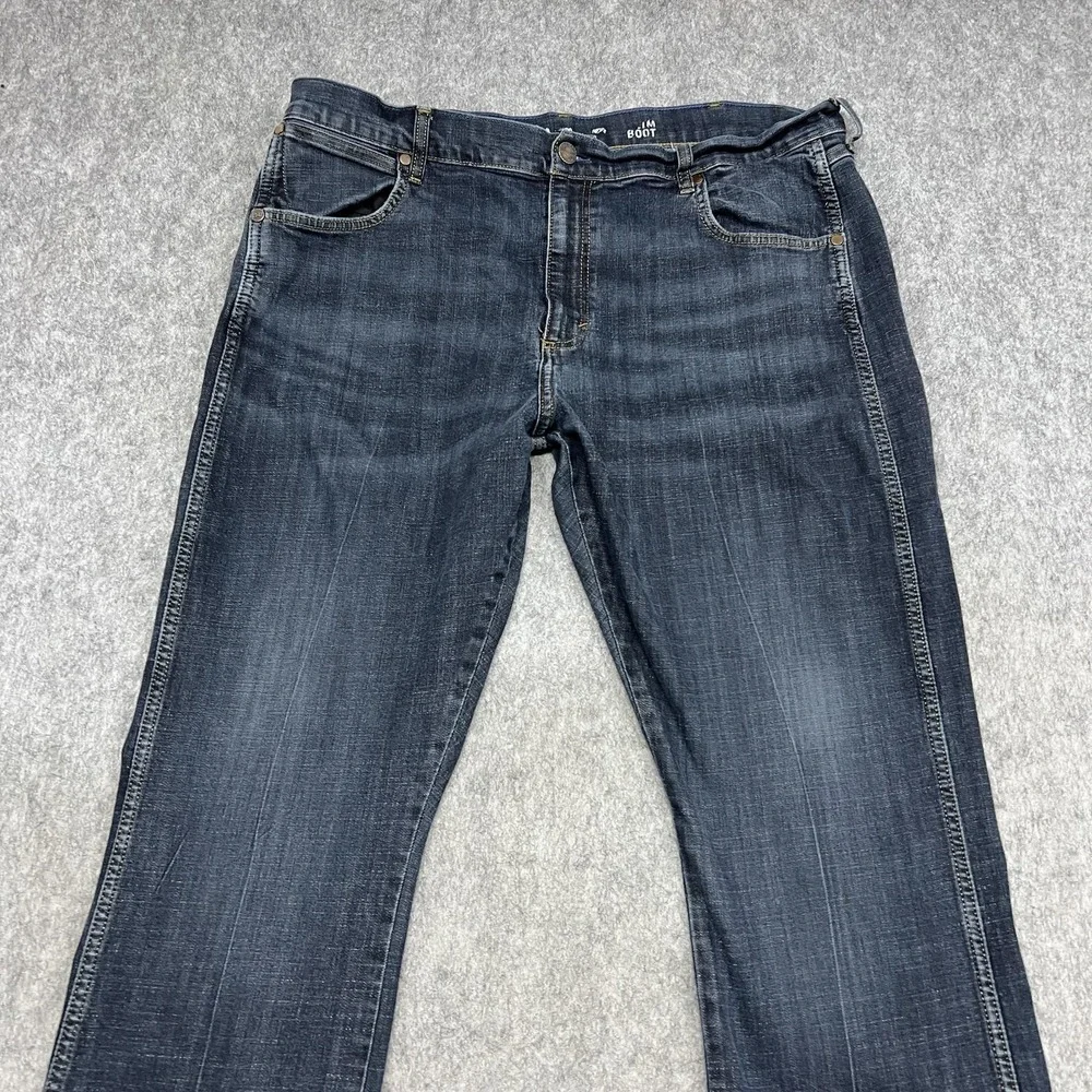 Wrangler Retro Jeans Mens 40x32 Blue Slim Bootcut Stretch Denim Western Cowboy